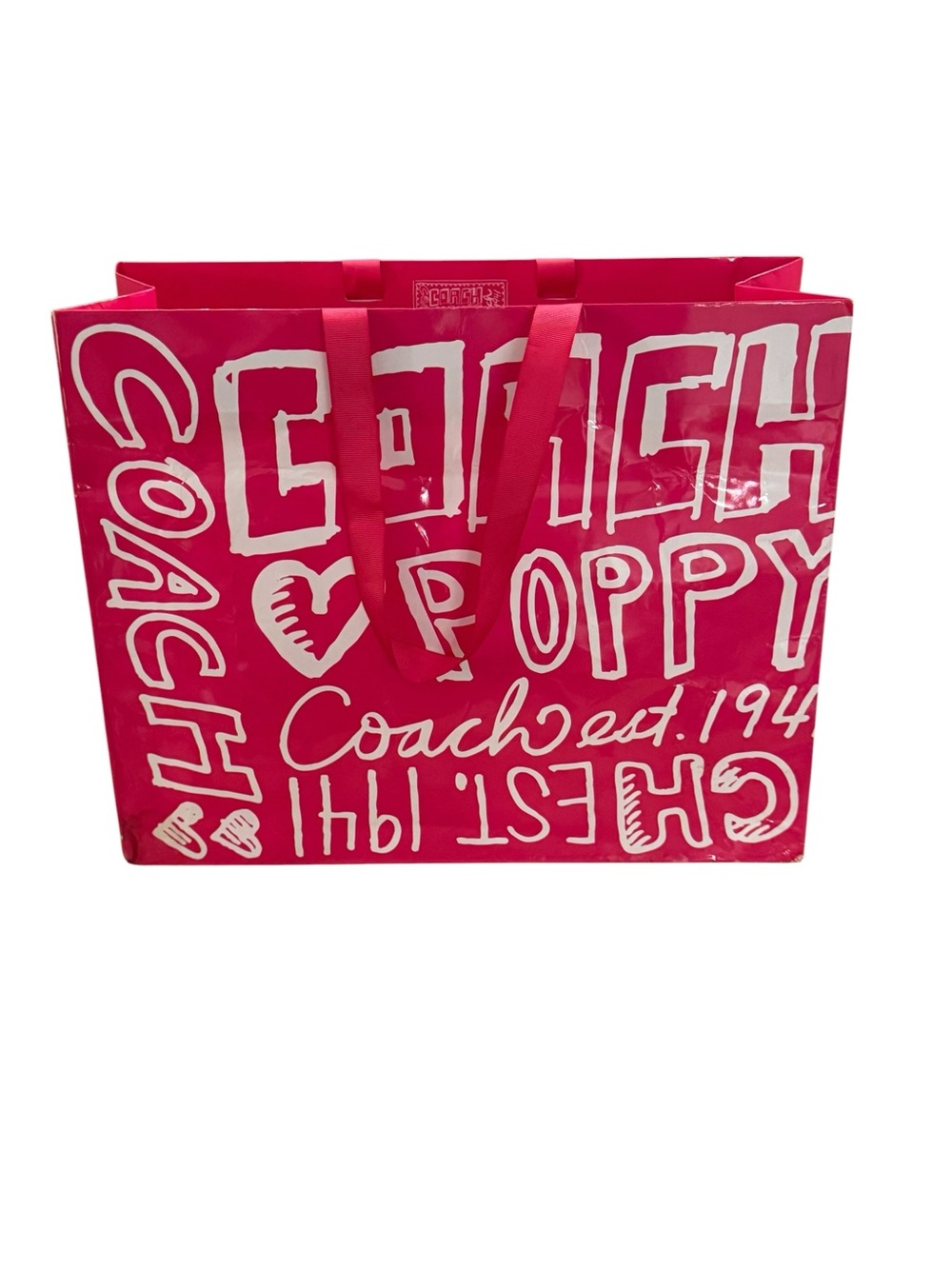 Coach Poppy collection paper shopping bag